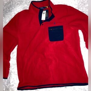 XL Ralph Lauren Polo Red/Navy
Polo Fleece Mock Neck Pullover 1/4 Snap
Up Mens XL